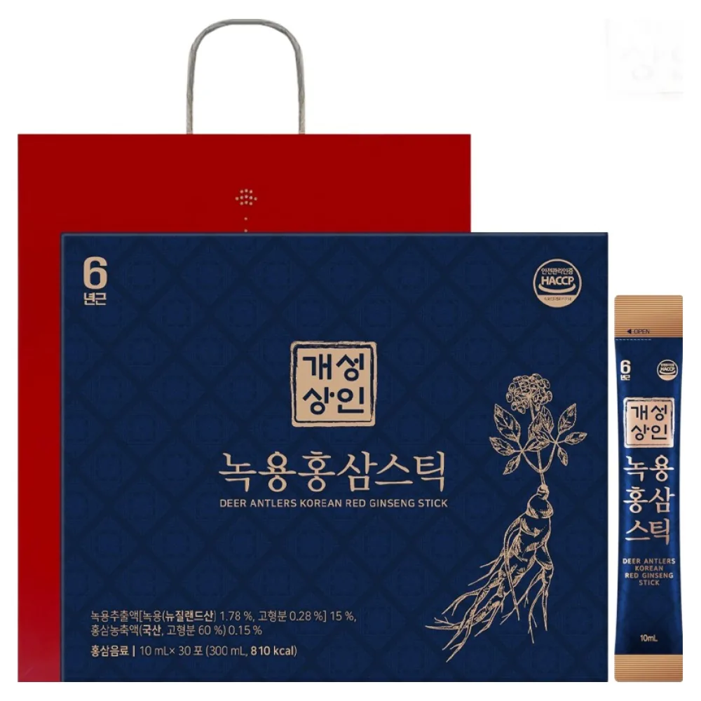 개성상인 녹용 홍삼 스틱 30p + 쇼핑백