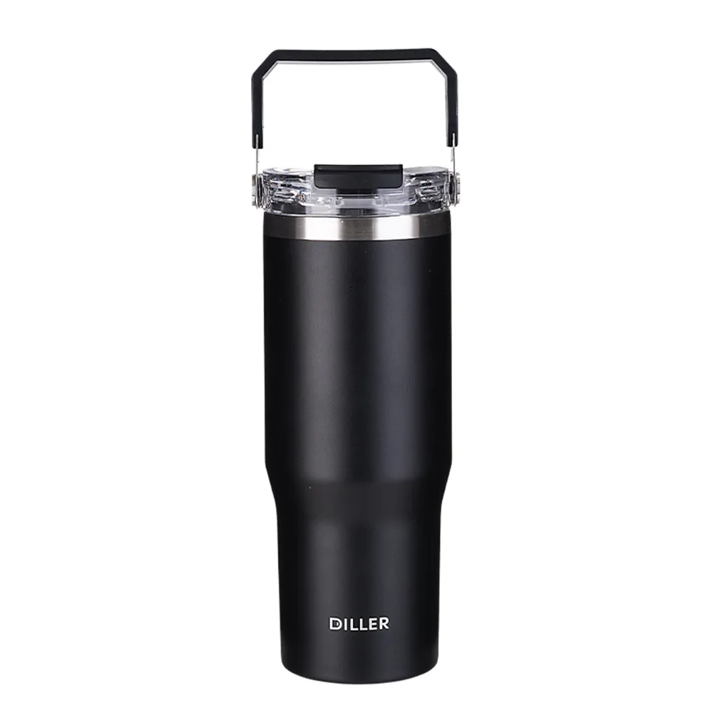 보보 릴랙스 휴대용 차량용 텀블러 950ml 보온보냉 손잡이 텀블러 사무실 야외용 텀블러, 1개, 950ml