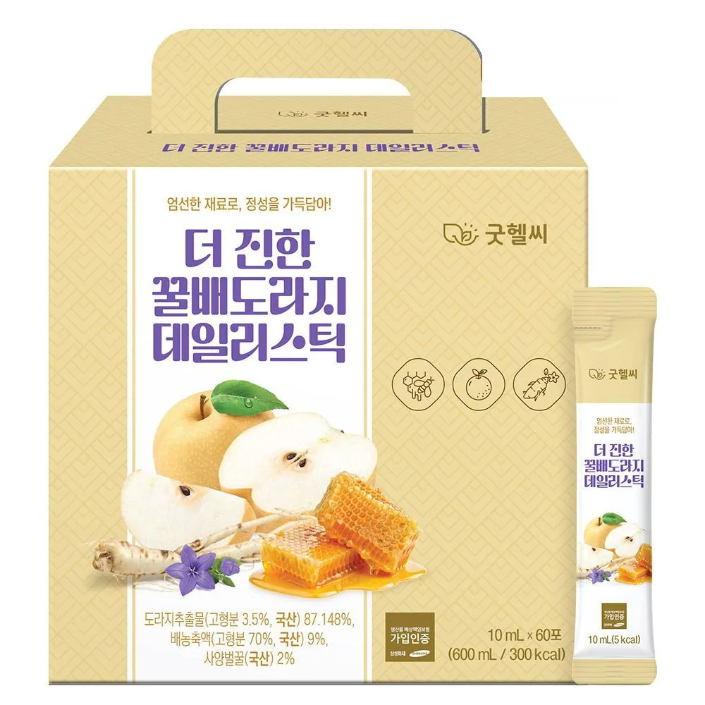 굿헬씨 더진한 꿀배도라지 데일리스틱 60포