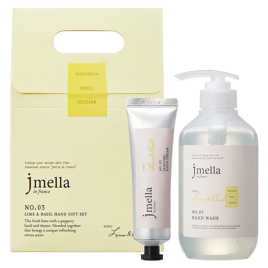 제이멜라 인 프랑스 라임 앤 바질 핸드워시 500ml + 핸드크림 80ml 선물세트