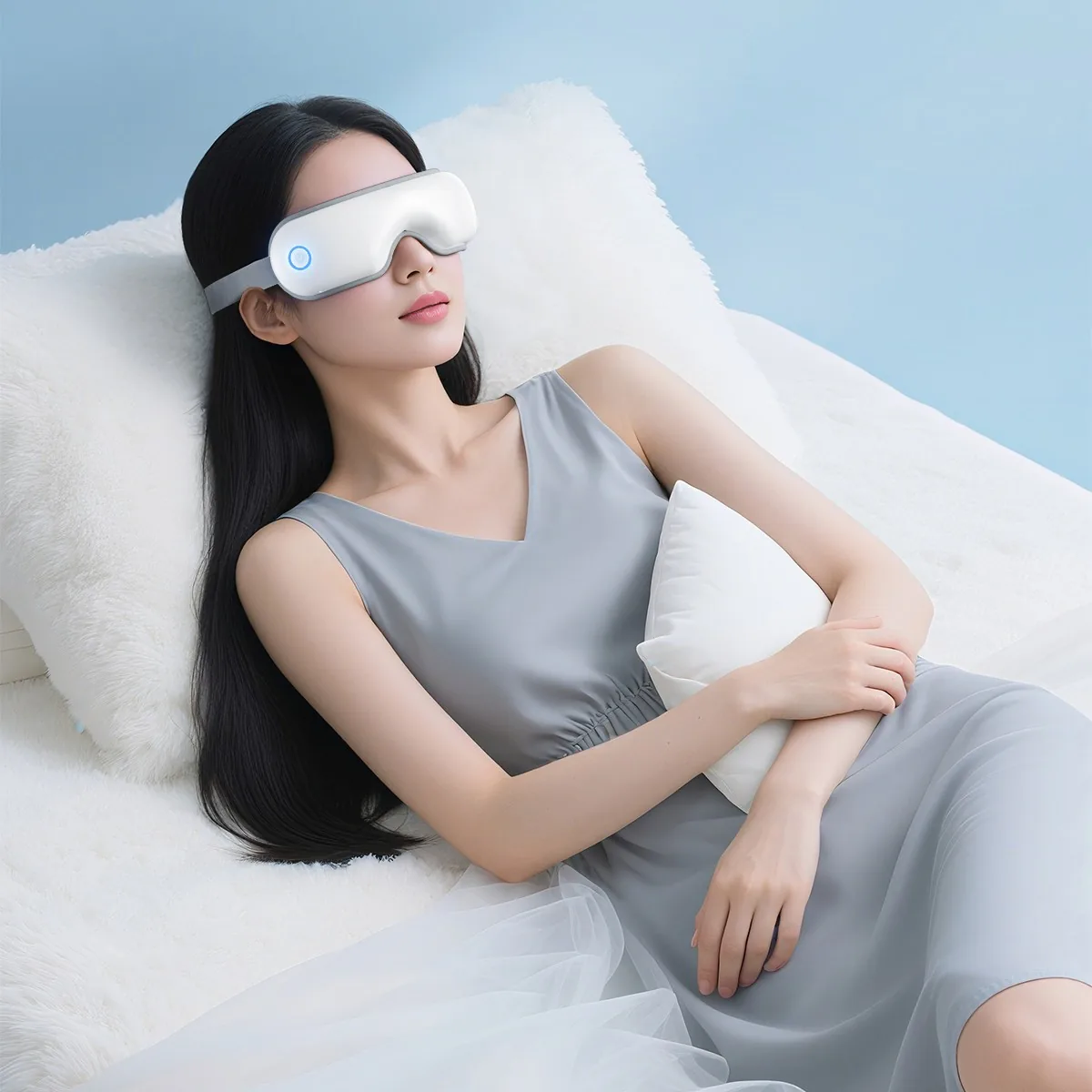 크린조 눈마사지기 3D 마사지기 무선 온열 눈 피로 완화 에어쿠션 블루투스 뮤직 지원 EM01