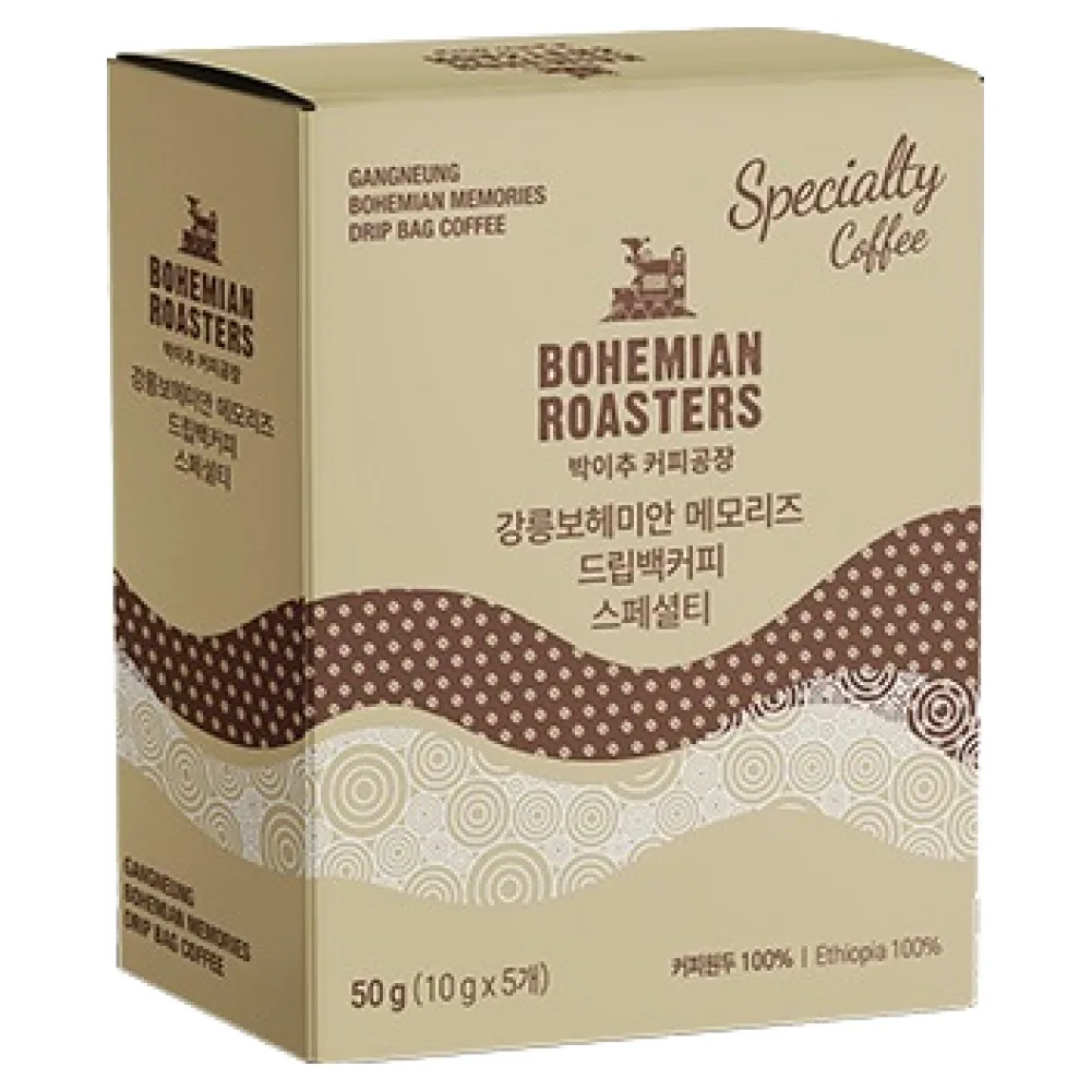박이추커피공장 강릉 보헤미안 메모리즈 드립백커피 스페셜티, 10g, 1개